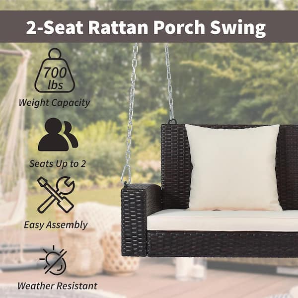 porch swing brown