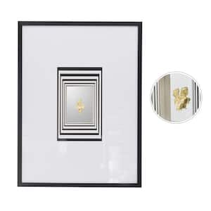Minimalist 1-Piece Black Framed Wall Art with Roman Inspired Bust 24 in. x 32 in.