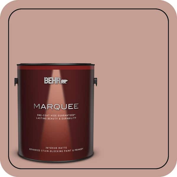 BEHR MARQUEE 1 gal. #S170-4 Retro Pink One-Coat Hide Matte Interior Paint & Primer
