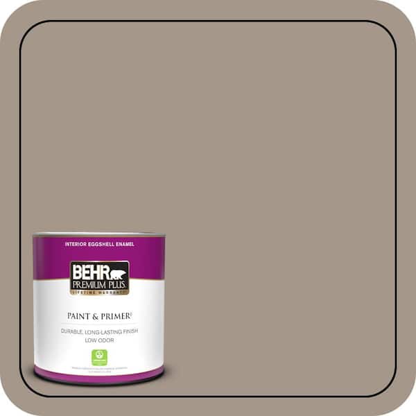 BEHR PREMIUM PLUS 1 qt. #PPU5-07 Studio Taupe Eggshell Enamel Low Odor Interior Paint & Primer