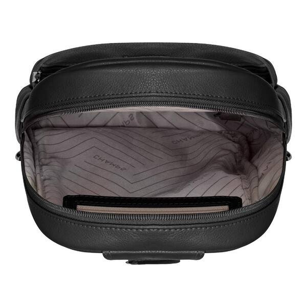 CHAMPS Onyx Collection 7.5 in., Black Leather Sling Bag CHAMPS Onyx Collection 7.5 in., Black Leather Sling Bag