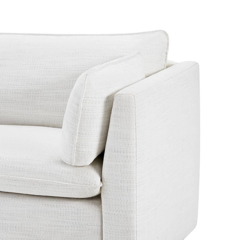 Beige Modular Fabric 5-Piece Sectional Sofa with Wood Frame