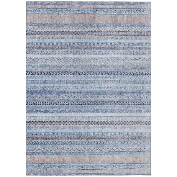 Chantille Machine Washable Indoor/Outdoor Abstract ACN2742 Sky 10 ft. x 14 ft. Area Rug