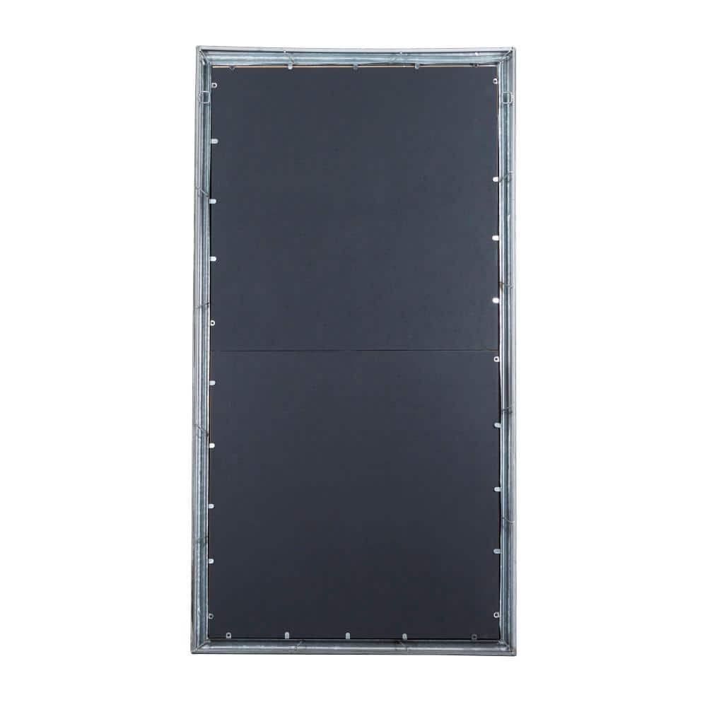 Brown and Silver Full Length Window Pane Mirror