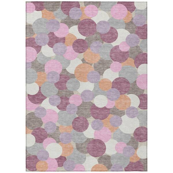 Chantille Machine Washable Indoor/Outdoor Abstract ACN2450 Blush 3 ft. x 5 ft. Area Rug