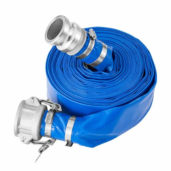 Suction Hose Kit for Water Pump, 2 in. x 20 ft. Green Suction Hose, 50 ft. Blue Backwash Hose
