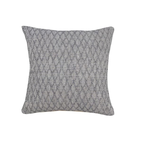 Unbranded Modern Gray Diamond Geometric Cozy Polyester Fill 20 in. x 20 in. Indoor Throw Pillow