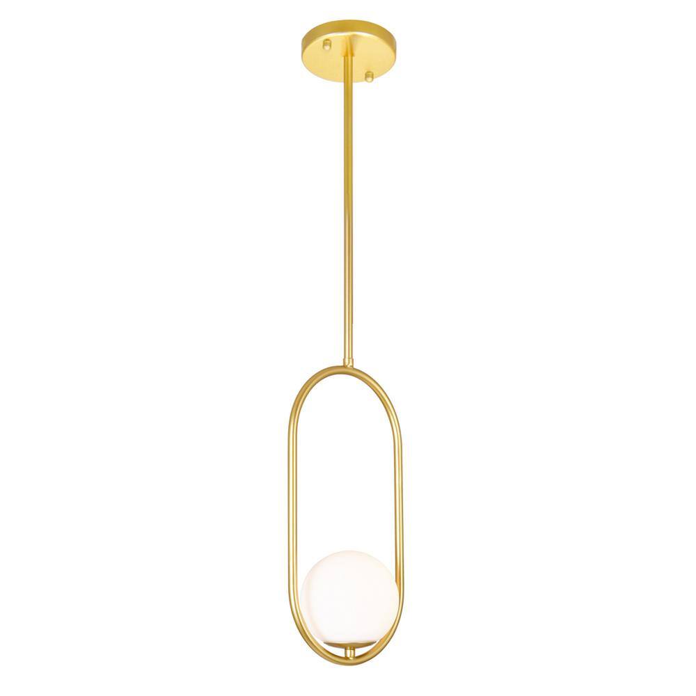 Gold and Glass Contemporary Mini Pendant Light