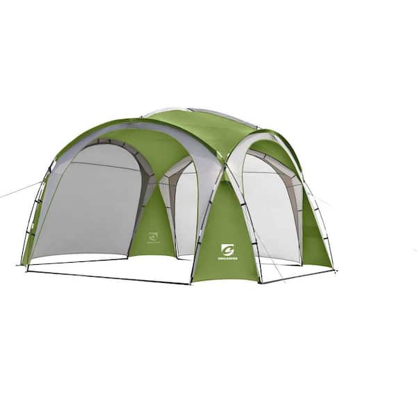 Zeus & Ruta Green Large Sun Shelter for 9-People to 12-People UPF50+ Portable Beach Sunshade Tent with Carry Bag
