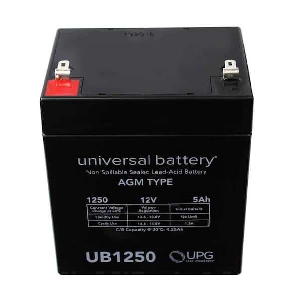 UB1250 12V 5Ah F1 Sealed Lead Acid Replacement Battery by UPSBatteryCenter® 