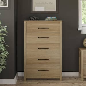 Augusta 5-Drawer Tall Dresser with Easy SwitchLock Assembly, Natural