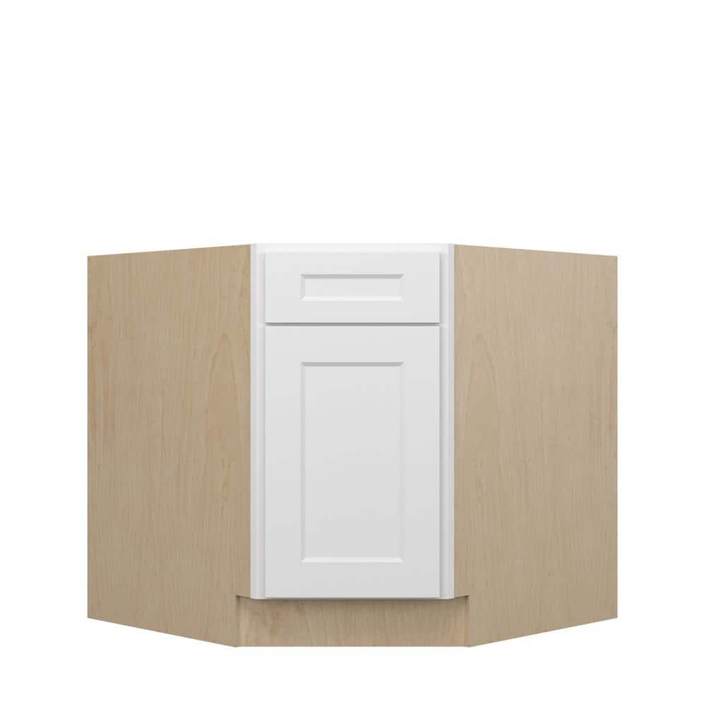 Norfolk Shaker 36 in. W x 34.5 in. H x 24 in. D in Painted White Plywood Un