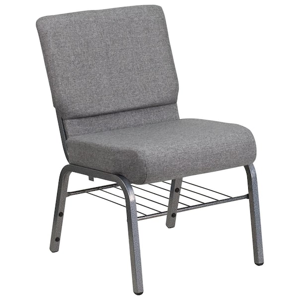 Fabric Stackable Church Chair in Gray