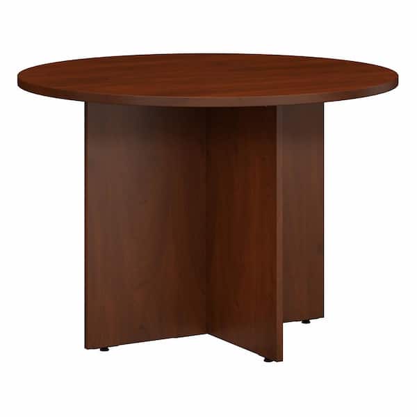Unbranded 41.38 in. Round Hansen Cherry Laminate Conference Table Desk