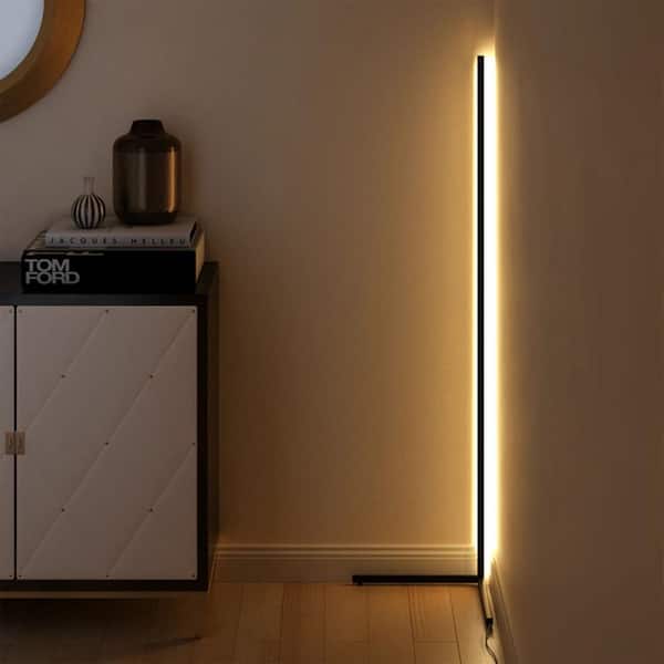 Modern Corner Floor Lamp LED Corner Light Minimalist Lighting With Dimmer 