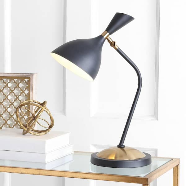 Rae 26.5 in. Clear/Black Glass/Metal LED Table Lamp