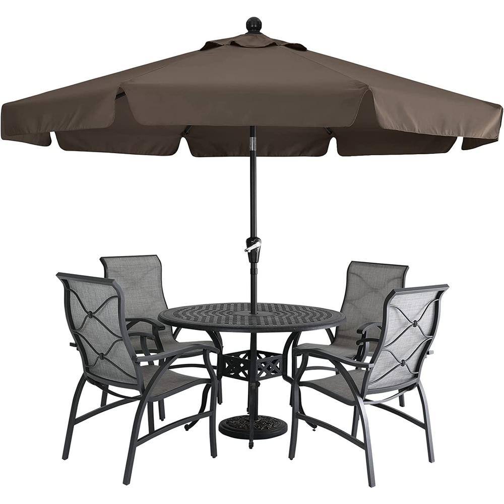 Patio Umbrella for Outdoor Table Market -8 Ribs (7.5ft, Brown)Market Umbrel