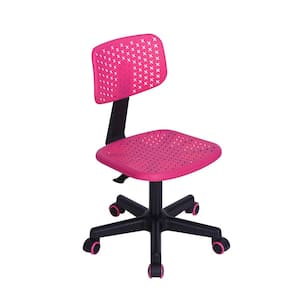 Iwc Plastic Swivel Task Chair in Pink with Adjustable Height