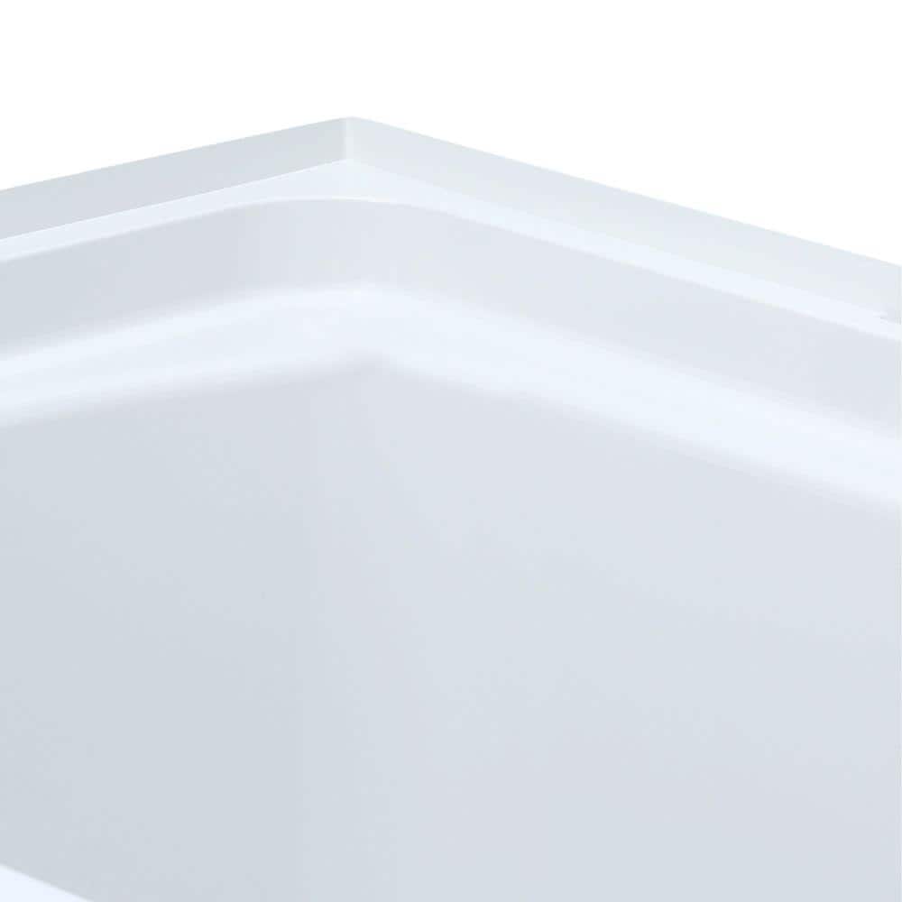 Sterling White Vikrell Alcove Soaking Bathtub with Left Drain