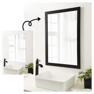 Mirror Makeover Furniture Espresso Narrow 17.25 in. W x 27.25 in. H Bathroom Mirror Frame Border Kit-Fits a 16x26 mirror