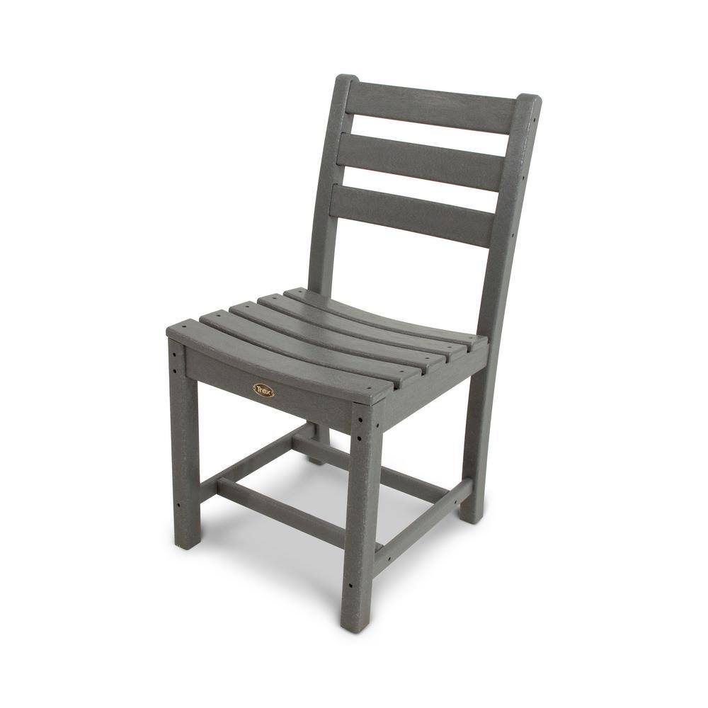 Stepping Stone Gray HDPE Armless Dining Side Chair