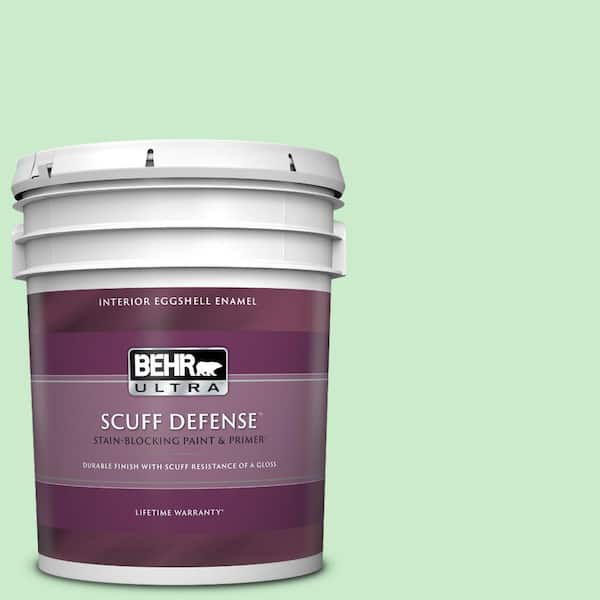 BEHR ULTRA 5 gal. #P390-2 Chilled Mint Extra Durable Eggshell Enamel Interior Paint & Primer