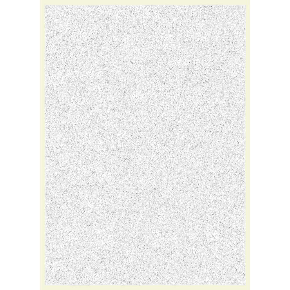 White Tufted Shag 9' x 12' Stain-Resistant Area Rug