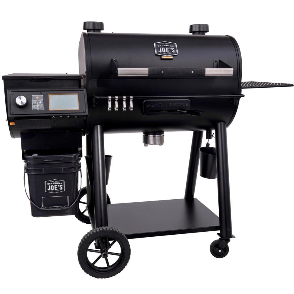 OKLAHOMA JOE'S Rider 900 DLX Pellet Grill and Smoker in Black with 906 sq. in. Cooking Space -  22202149