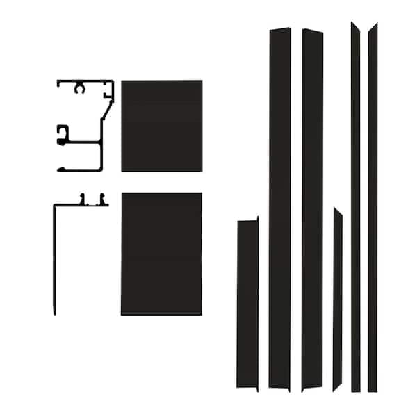 Remodel 6-9/16 in. x 1-1/4 in. x 84 in. Bronze Aluminum Entry Door Frame Clad Kit with Brickmould