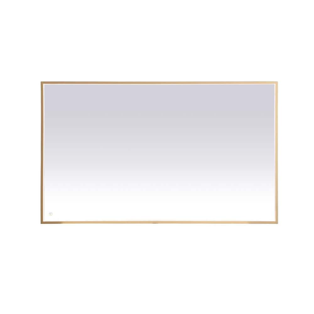 Timeless Home 60 in. W x 36 in. H Modern Rectangular Aluminum Framed LED Ba