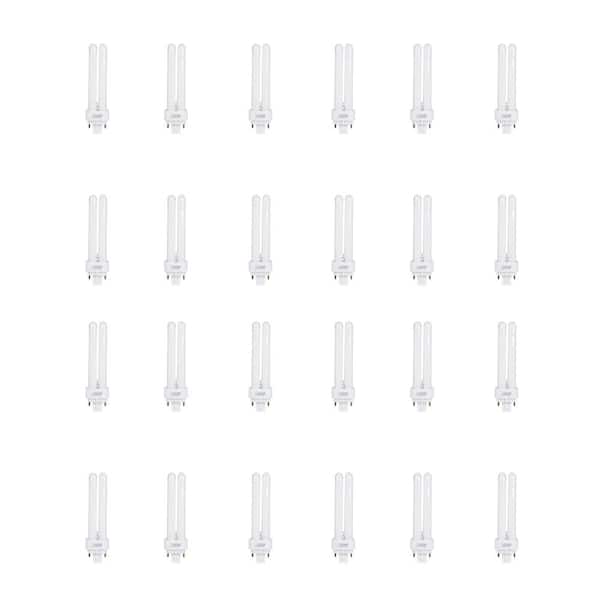 Feit Electric 13W Equiv PL CFLNI Quad Tube 4-Pin Plug-in G24Q-1 Base Compact Fluorescent CFL Light Bulb, Cool White 4100K (24-Pack)
