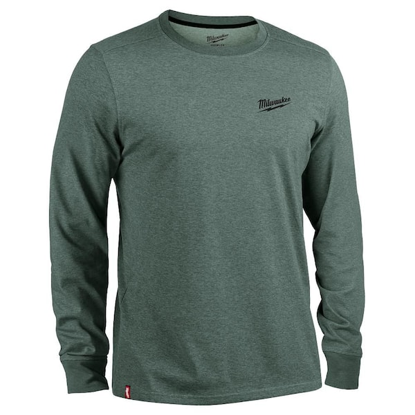 Milwaukee Men's X-Large Dark Green Cotton/Polyester Long Sleeve