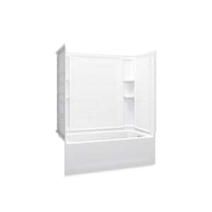 Ensemble 32 in. x 60 in. x 74 in. Standard Fit Bath and Shower Kit in White