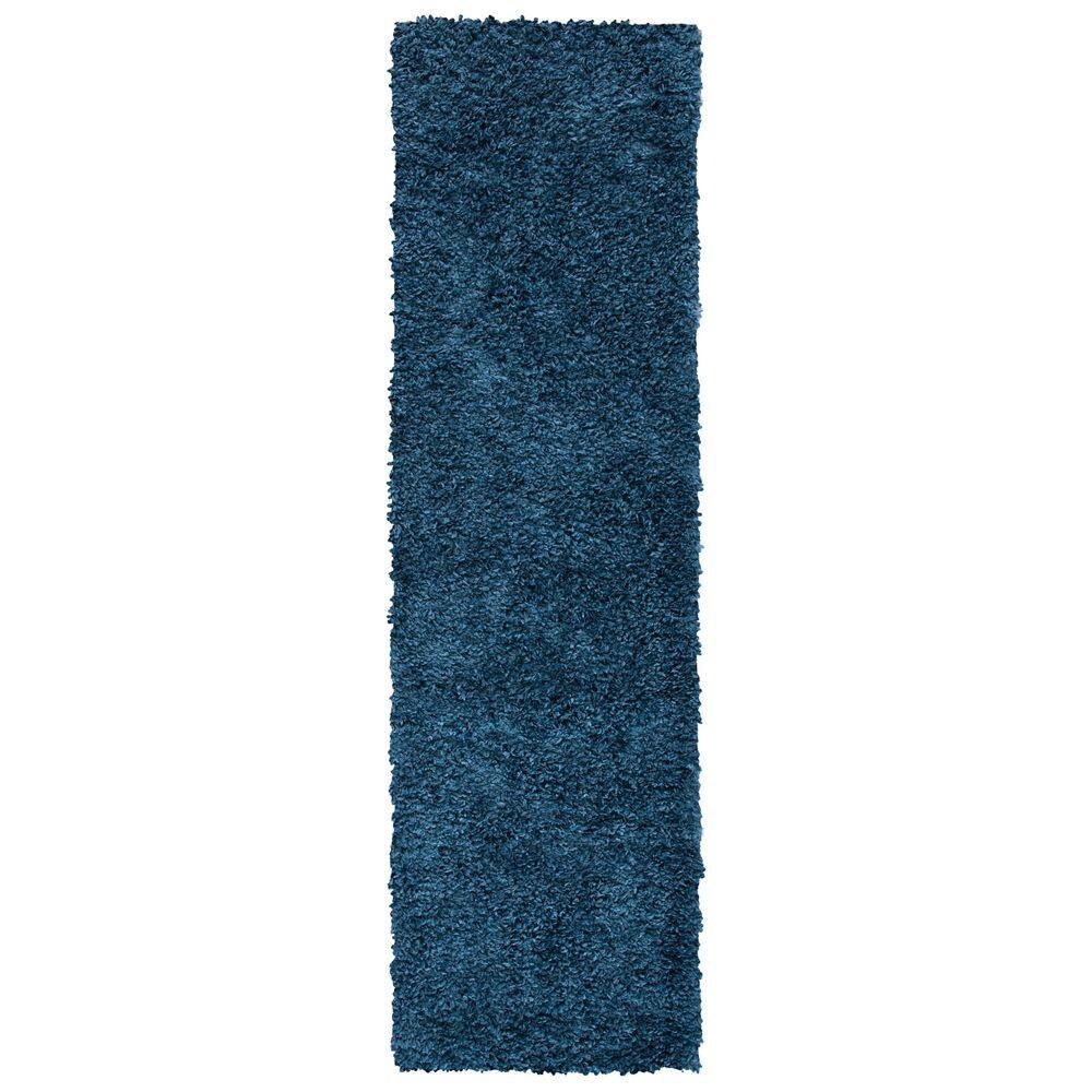 August Shag Navy 2 ft. x 5 ft. Solid Runner Rug price history on PriceWatchPro