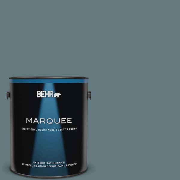 BEHR MARQUEE 1 gal. #BXC-81 Crater Lake Satin Enamel Exterior Paint & Primer