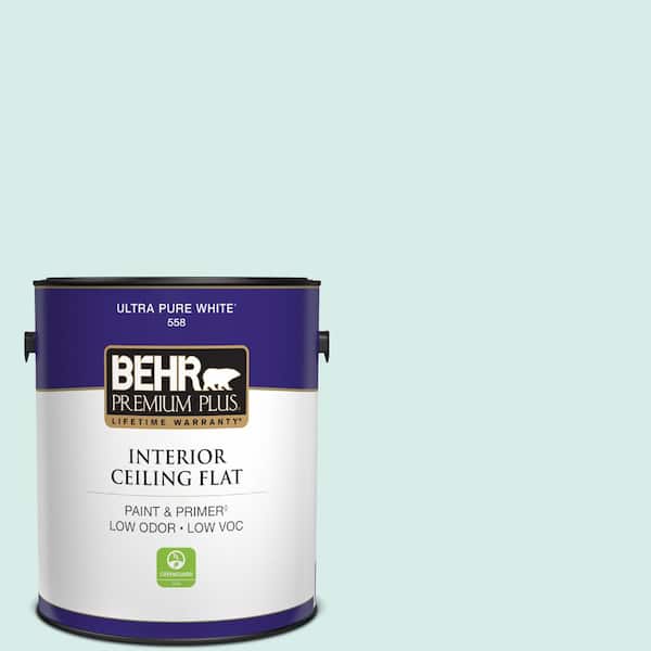 BEHR PREMIUM PLUS 1 gal. #M450-1 Dew Pointe Ceiling Flat Interior Paint