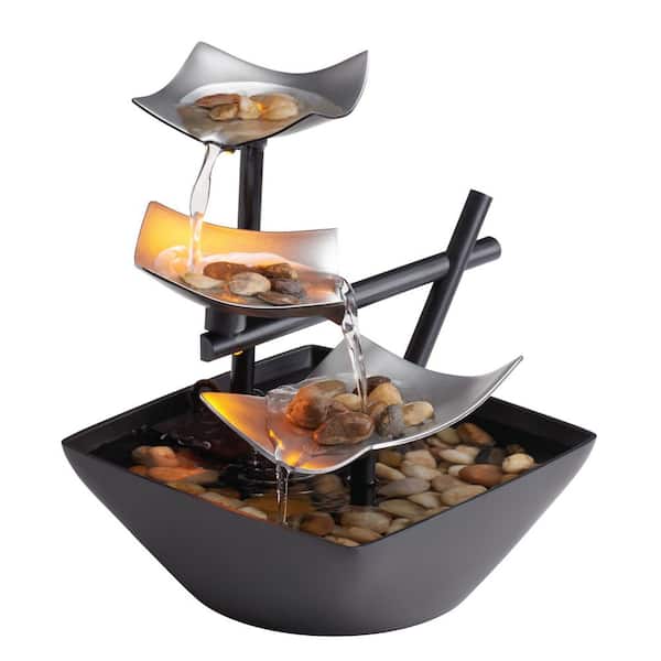 Unbranded 8.25 in 8.1 in Plastic Tabletop Water Fountain, Home Decor Soothing Sound Machine