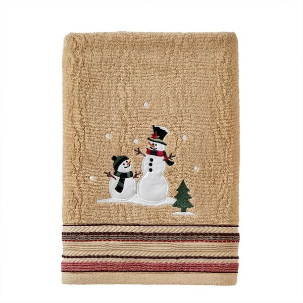 Large Beach Towel, 30 x 60 Inch Towel, Bath Towel, Christmas Gingerbread  Print Towel, Custom Holiday Winter Snowflake Designer Premium Towel