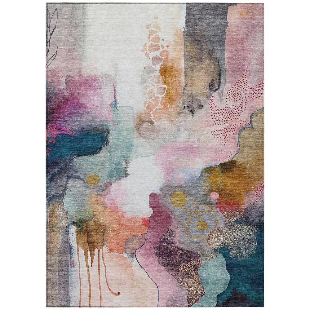 Chantille Machine Washable Indoor/Outdoor Abstract ACN2019 Blush 3 ft. x 5 ft. Area Rug price history on PriceWatchPro