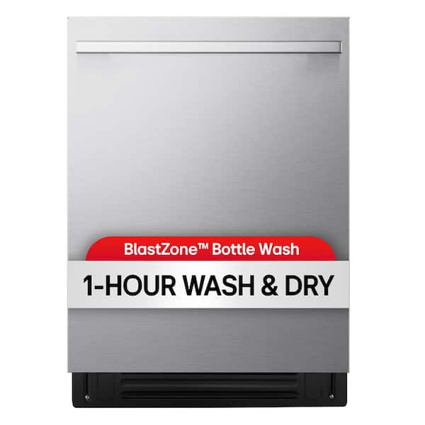 STUDIO 24 in. Smart Top Control 39 dBA Dishwasher with 1-Hour Wash and Dry, TrueSteam and in PrintProof Stainless Steel