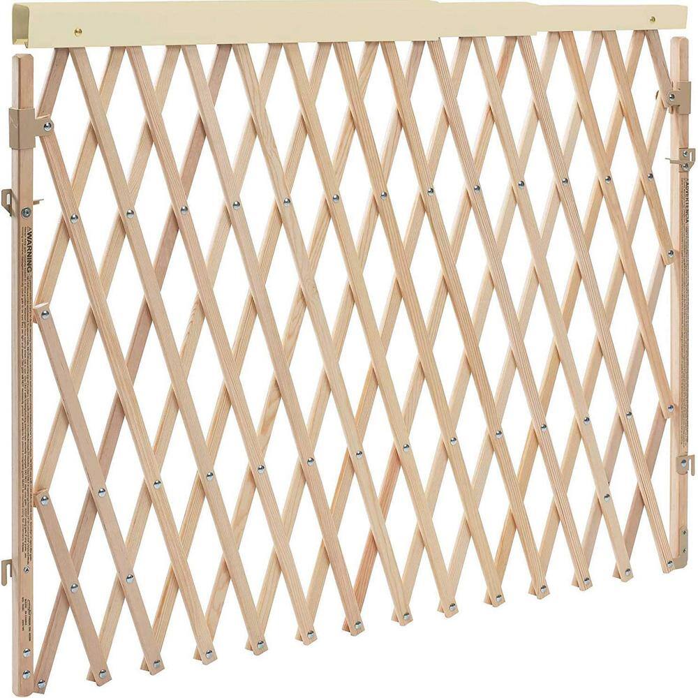 Angel Sar 2436 in. x 2932 in. Wood Room Divider Gate, Deck Gates for