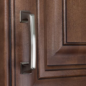 3 in. Center-to-Center Satin Nickel Deco Base Cabinet Pulls (10-Pack)