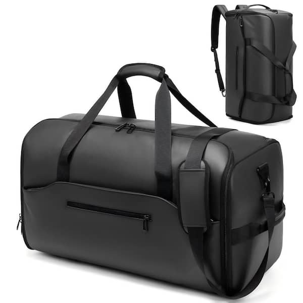 45L Carry on Convertible Garment Duffle bag with Shoulder Strap, 3-in-1 Convertible, Water Resistant, in Black