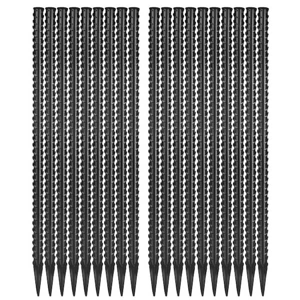 24 in. x 1/2 in. Rebar Stakes, Made of Galvanized Steel, Pefect for Fence, Holding Outdoor Decorations (20-Pack)