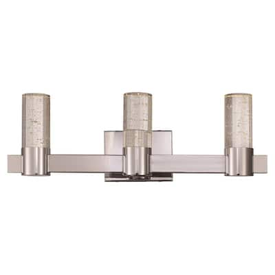 Bel Air Lighting Georgie 2-Light Polished Chrome Integrated LED Vanity ...