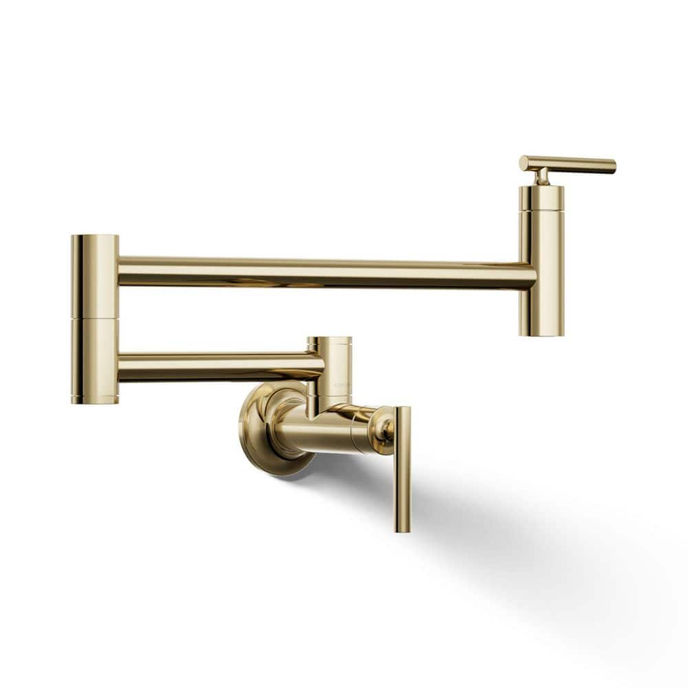 KOHLER Wall Mount Pot Filler in Vibrant French Gold 35745-AF - The