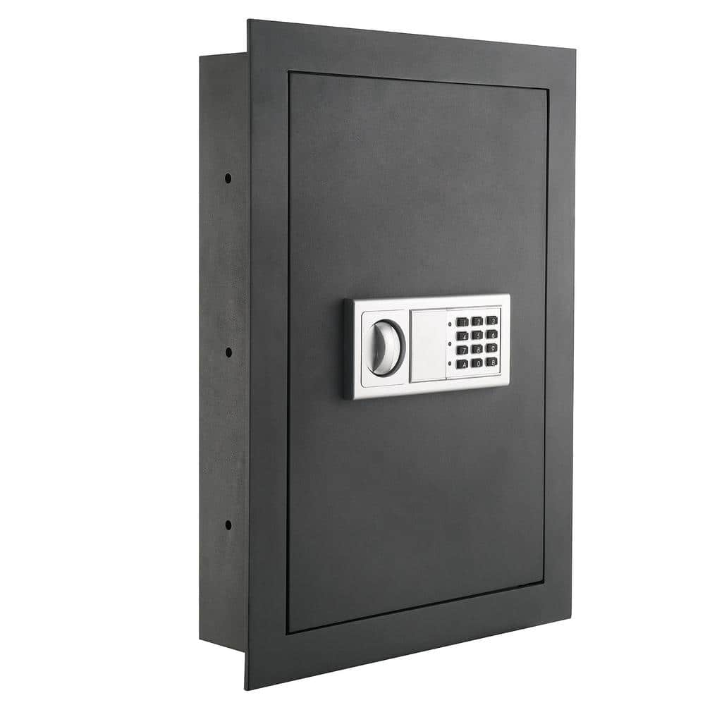 0.58 cu. ft. Digital Wall Safe - Electronic Lockbox with Keypad, 2 Manual O