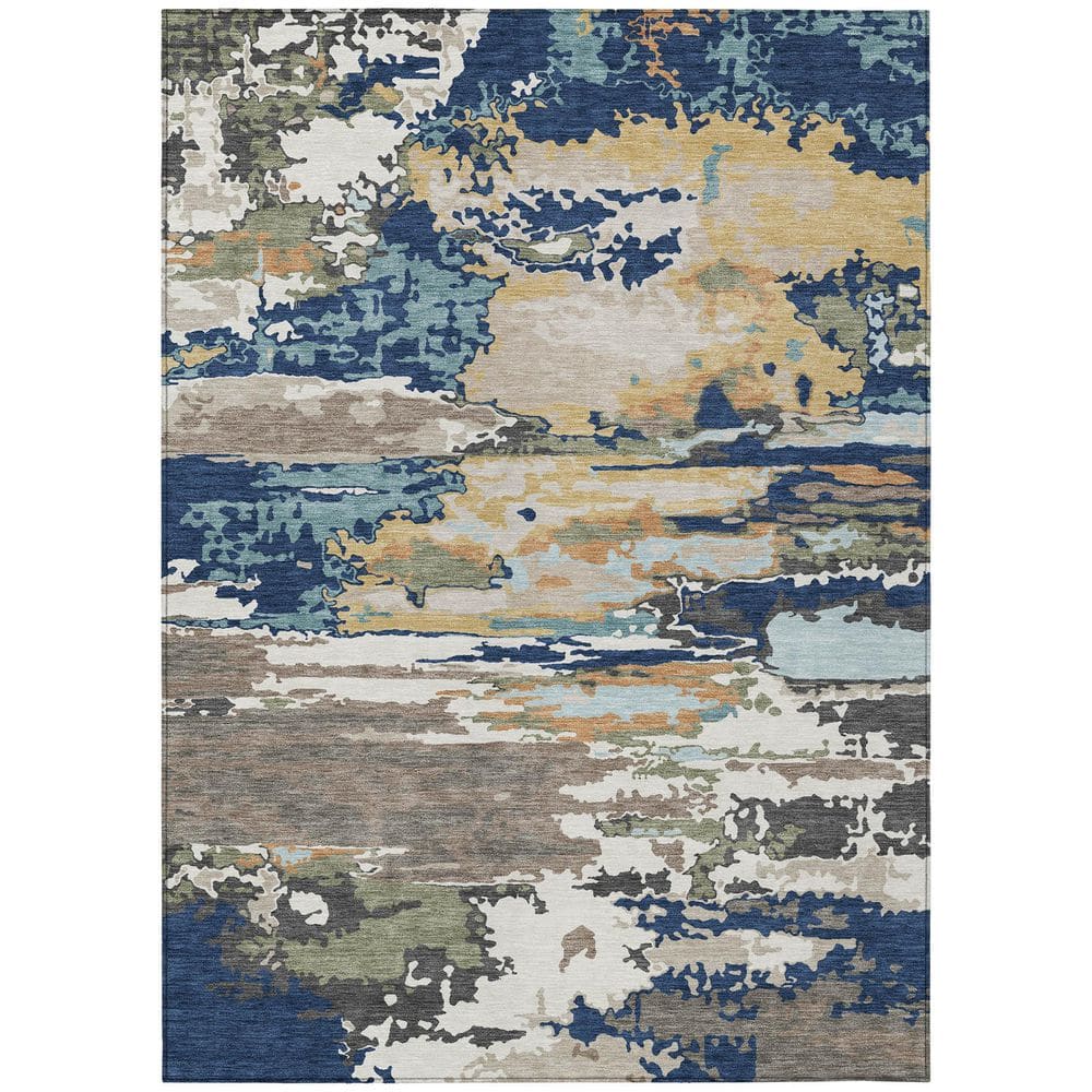 Chantille Machine Washable Indoor/Outdoor Abstract ACN2995 Navy 9 ft. x 12 ft. Area Rug price history on PriceWatchPro