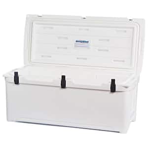 108 Qt. 130-Can 123 High Performance Durable Roto Molded Airtight Cooler in White