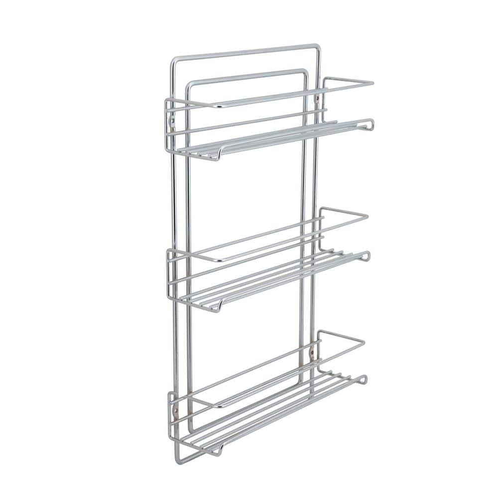 Chrome 3-Tier Wall-Mounted Spice Rack